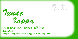 tunde koppa business card